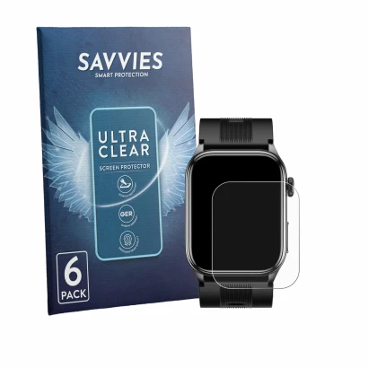 Face avant d’un emballage produit avec le logo de la marque Savvies. À côté, l’appareil Knauermann Pro 4 AIR (rectangulaire) e