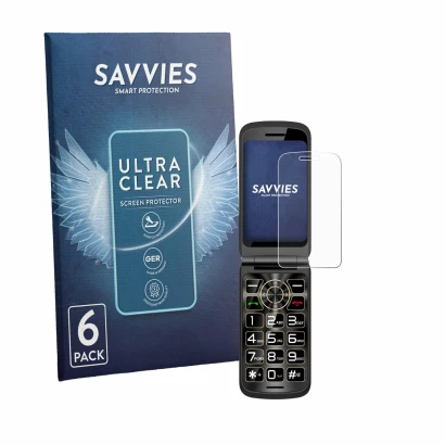Face avant d’un emballage produit avec le logo de la marque Savvies. À côté, l’appareil Guwet G739 est représenté avec la prot