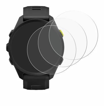 Image de l'appareil Garmin Forerunner 70 avec une grande variété de protections d'écran.