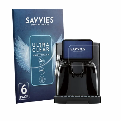 Face avant d’un emballage produit avec le logo de la marque Savvies. À côté, l’appareil SilverCrest SKVA 1450 A2 est représent