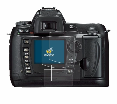 Image de l'appareil Nikon D70 avec une grande variété de protections d'écran.