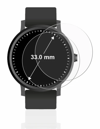 Image de l'appareil Montres (Circulaire, ø: 33 mm) avec une grande variété de protections d'écran.