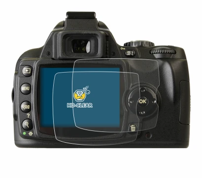 Image de l'appareil Nikon D40x avec une grande variété de protections d'écran.