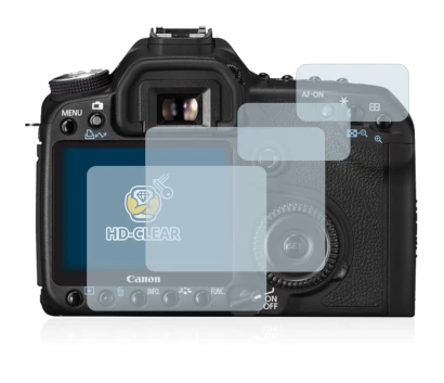 Image de l'appareil Canon EOS 50D avec une grande variété de protections d'écran.