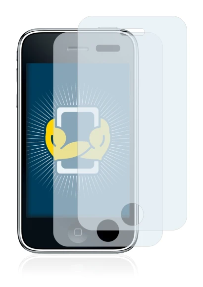 Image de l'appareil Apple iPhone 3GS avec une grande variété de protections d'écran.