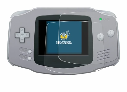 Image de l'appareil Nintendo Gameboy Advance GBA avec une grande variété de protections d'écran.