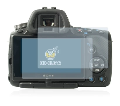 Image de l'appareil Sony Alpha 55 (SLT-A55V) avec une grande variété de protections d'écran.