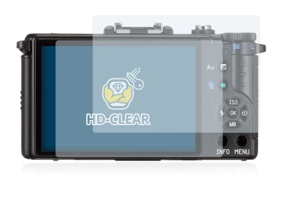 Image de l'appareil Pentax Q avec une grande variété de protections d'écran.