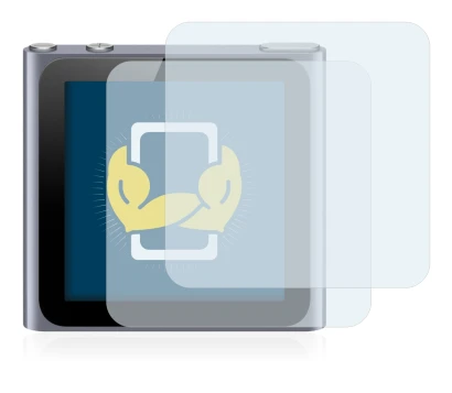 Image de l'appareil Apple iPod nano 2011 (6ème Gen.) avec une grande variété de protections d'écran.