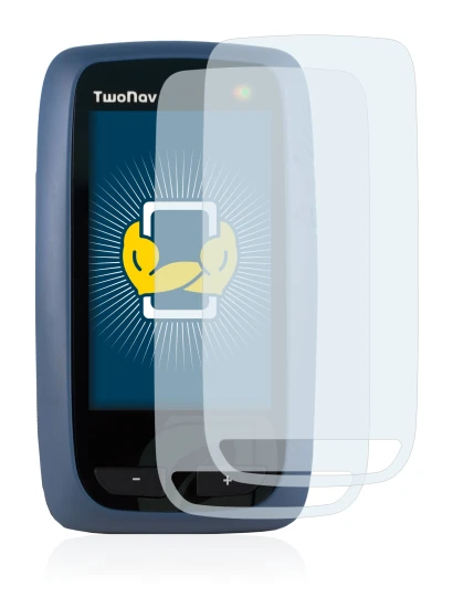 Image de l'appareil CompeGPS TwoNav Anima avec une grande variété de protections d'écran.