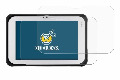 Image de l'appareil Panasonic Toughpad FZ-M1 avec une grande variété de protections d'écran.