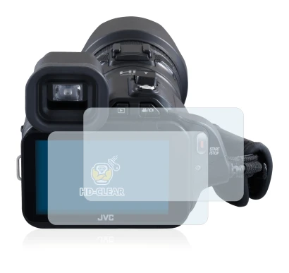 Image de l'appareil JVC GC-PX100BEU avec une grande variété de protections d'écran.