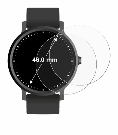 Image de l'appareil Montres (Circulaire, ø: 46 mm) avec une grande variété de protections d'écran.