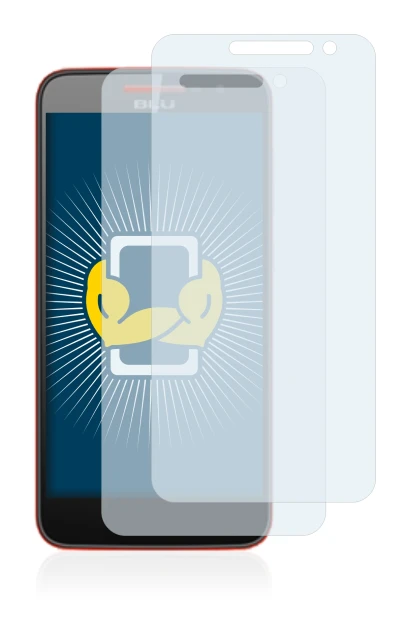 Image de l'appareil BLU Studio C avec une grande variété de protections d'écran.