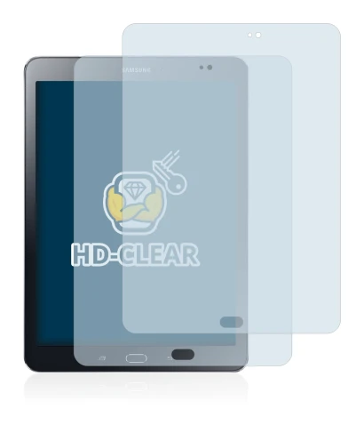 Image de l'appareil Samsung Galaxy Tab S2 9.7 avec une grande variété de protections d'écran.