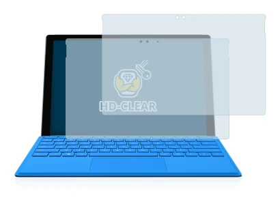 Image de l'appareil Microsoft Surface Pro 4 avec une grande variété de protections d'écran.