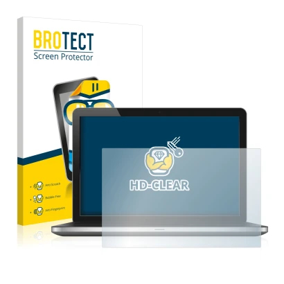 Face avant d’un emballage produit avec le logo de la marque BROTECT. À côté, l’appareil est représenté avec la protection d’éc