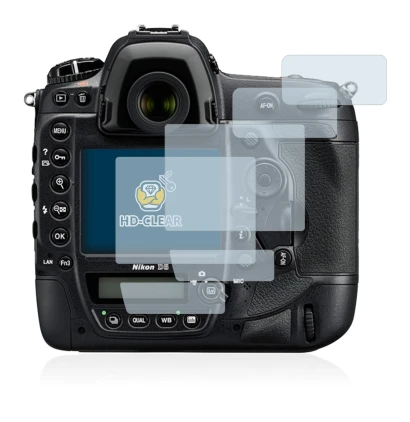 Image de l'appareil Nikon D5 avec une grande variété de protections d'écran.