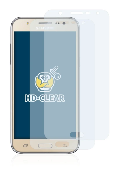 Image de l'appareil Samsung Galaxy J7 2016 avec une grande variété de protections d'écran.