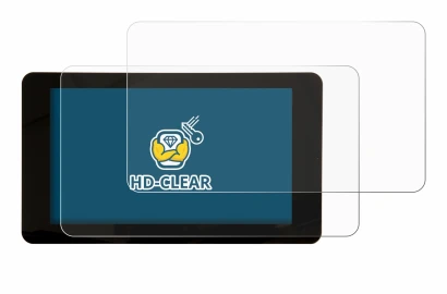 Image de l'appareil Raspberry Pi Touchscreen 7" avec une grande variété de protections d'écran.