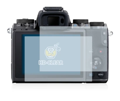 Image de l'appareil Canon EOS M5 avec une grande variété de protections d'écran.