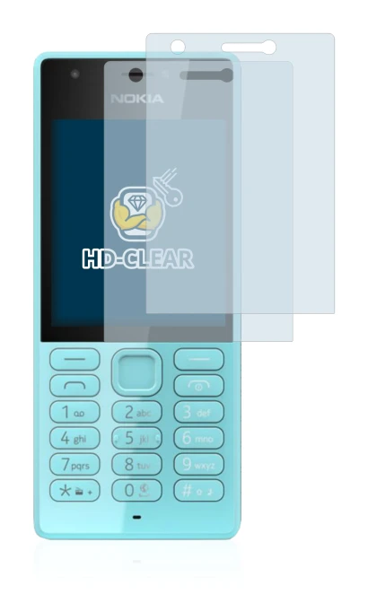 Image de l'appareil Nokia 216 avec une grande variété de protections d'écran.