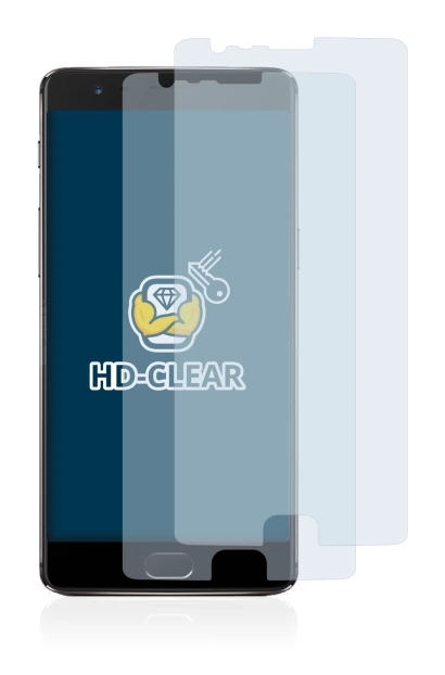 Image de l'appareil OnePlus 3T avec une grande variété de protections d'écran.