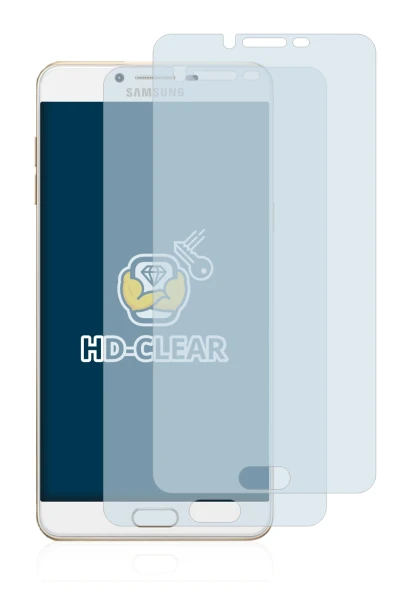 Image de l'appareil Samsung Galaxy C9 Pro avec une grande variété de protections d'écran.