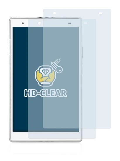Image de l'appareil Lenovo Tab 4 8 Plus avec une grande variété de protections d'écran.