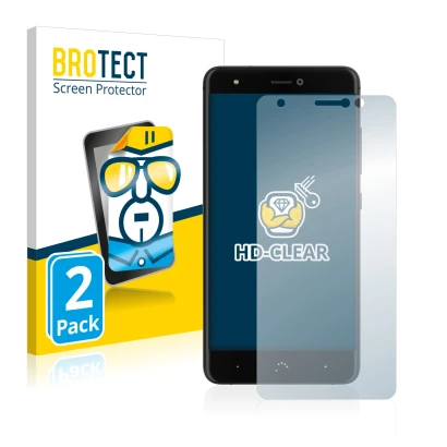 Face avant d’un emballage produit avec le logo de la marque BROTECT. À côté, l’appareil BQ Aquaris X est représenté avec la pr