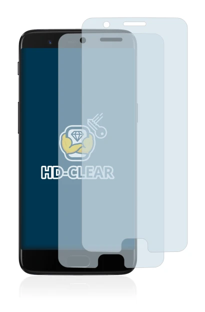 Image de l'appareil OnePlus 5 avec une grande variété de protections d'écran.