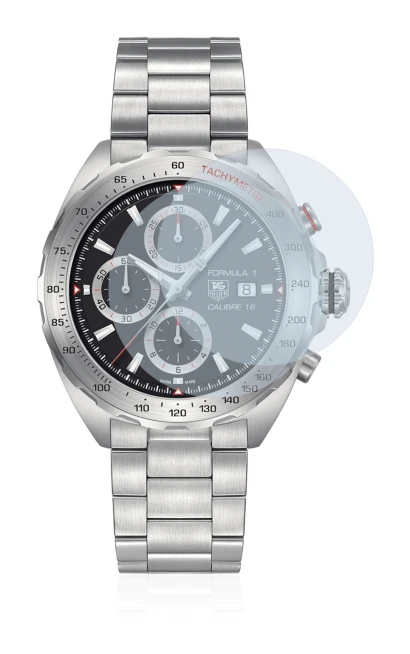 Image de l'appareil TAG Heuer Formula 1 (44 mm) avec une grande variété de protections d'écran.
