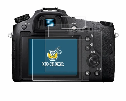 Image de l'appareil Sony Cyber-Shot DSC-RX10 IV avec une grande variété de protections d'écran.