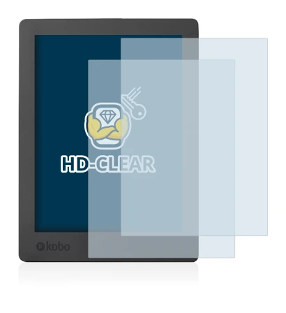 Image de l'appareil Kobo Aura H2O Edition 2 avec une grande variété de protections d'écran.
