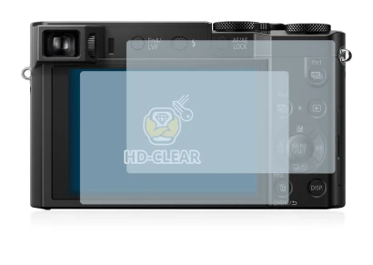 Image de l'appareil Panasonic Lumix DMC-TZ100 avec une grande variété de protections d'écran.