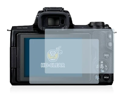 Image de l'appareil Canon EOS M50 avec une grande variété de protections d'écran.