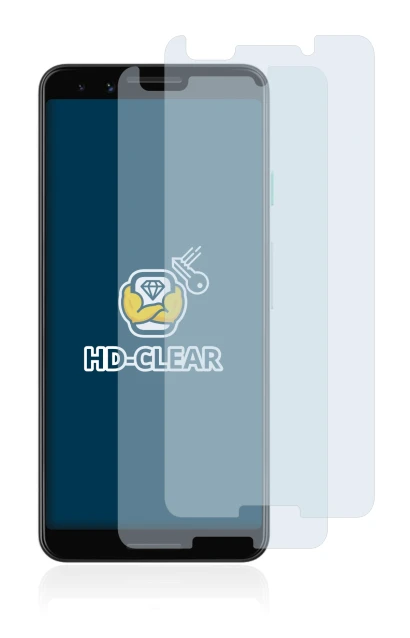 Image de l'appareil Google Pixel 3 avec une grande variété de protections d'écran.