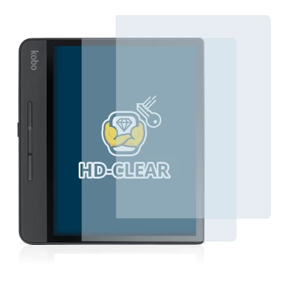Image de l'appareil Kobo Forma avec une grande variété de protections d'écran.