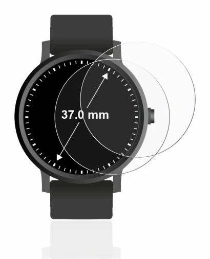 Image de l'appareil Circulaire Displays (ø: 37 mm) avec une grande variété de protections d'écran.
