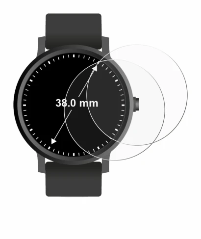 Image de l'appareil Circulaire Displays (ø: 38 mm) avec une grande variété de protections d'écran.