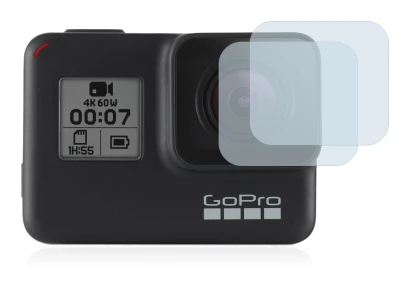 Image de l'appareil GoPro Hero 7 Black (Lentille) avec une grande variété de protections d'écran.
