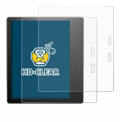 Image de l'appareil Amazon Kindle Oasis 2019 (10ème Gen.) avec une grande variété de protections d'écran.