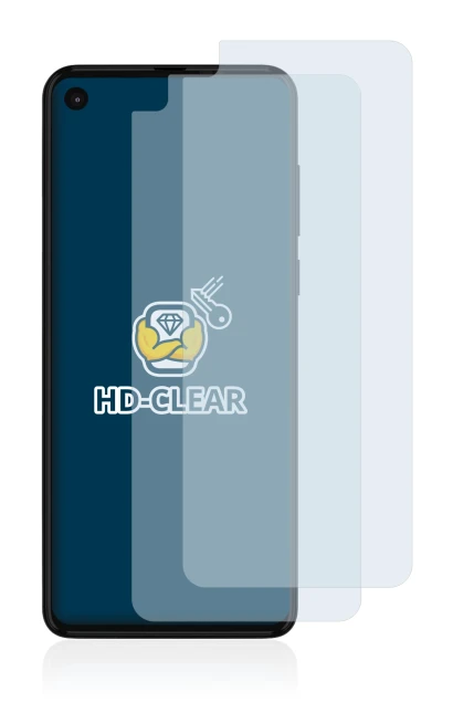 Image de l'appareil Motorola One Action avec une grande variété de protections d'écran.