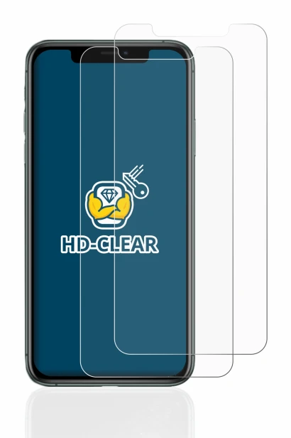 Image de l'appareil Apple iPhone 11 Pro Max avec une grande variété de protections d'écran.