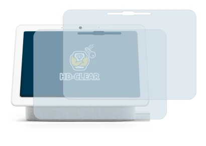 Image de l'appareil Google Nest Hub Max avec une grande variété de protections d'écran.