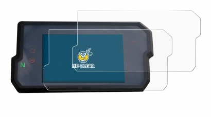 Image de l'appareil KTM 125 / 390 Duke 2017+ avec une grande variété de protections d'écran.