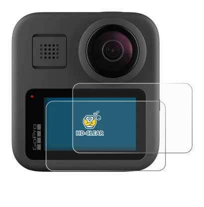 Image de l'appareil GoPro Max avec une grande variété de protections d'écran.