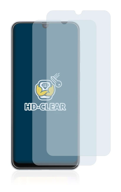 Image de l'appareil Samsung Galaxy M30s avec une grande variété de protections d'écran.