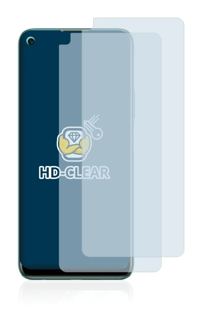 Image de l'appareil Huawei P40 lite 5G avec une grande variété de protections d'écran.