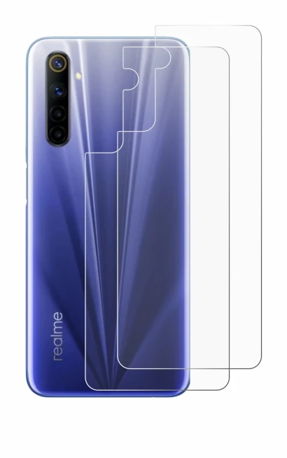Image de l'appareil realme 6 (Arrière) avec une grande variété de protections d'écran.
